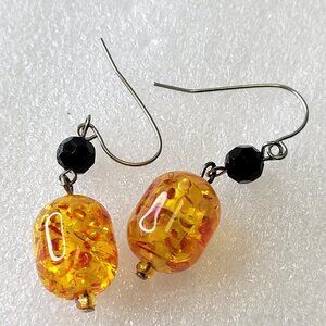 Amber Bead Earrings